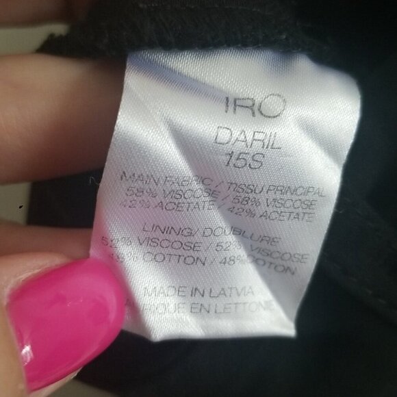 IRO | Daril Cropped Culottes Pants wide leg Black sz 42 - Picture 7 of 9